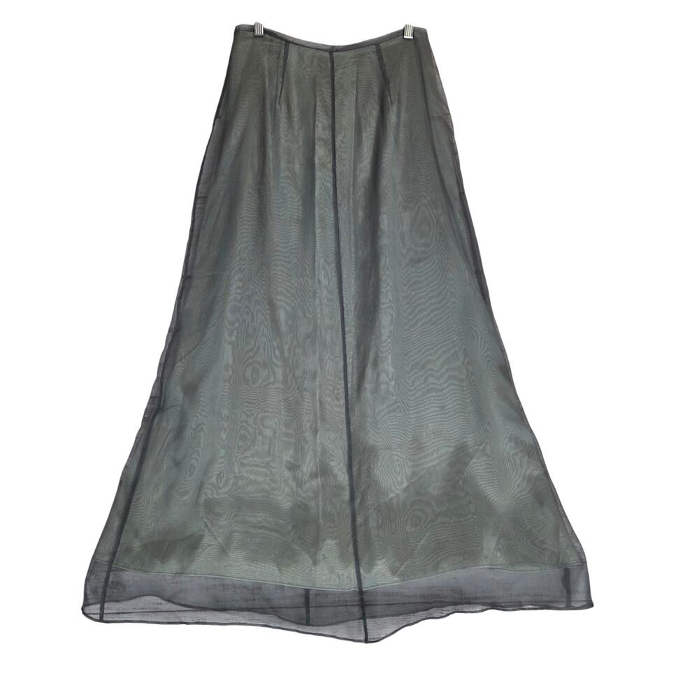 Vintage Lynn Lugo Silk Chiffon Maxi Skirt 6 Lightweight Minimalist Timeless Vaca